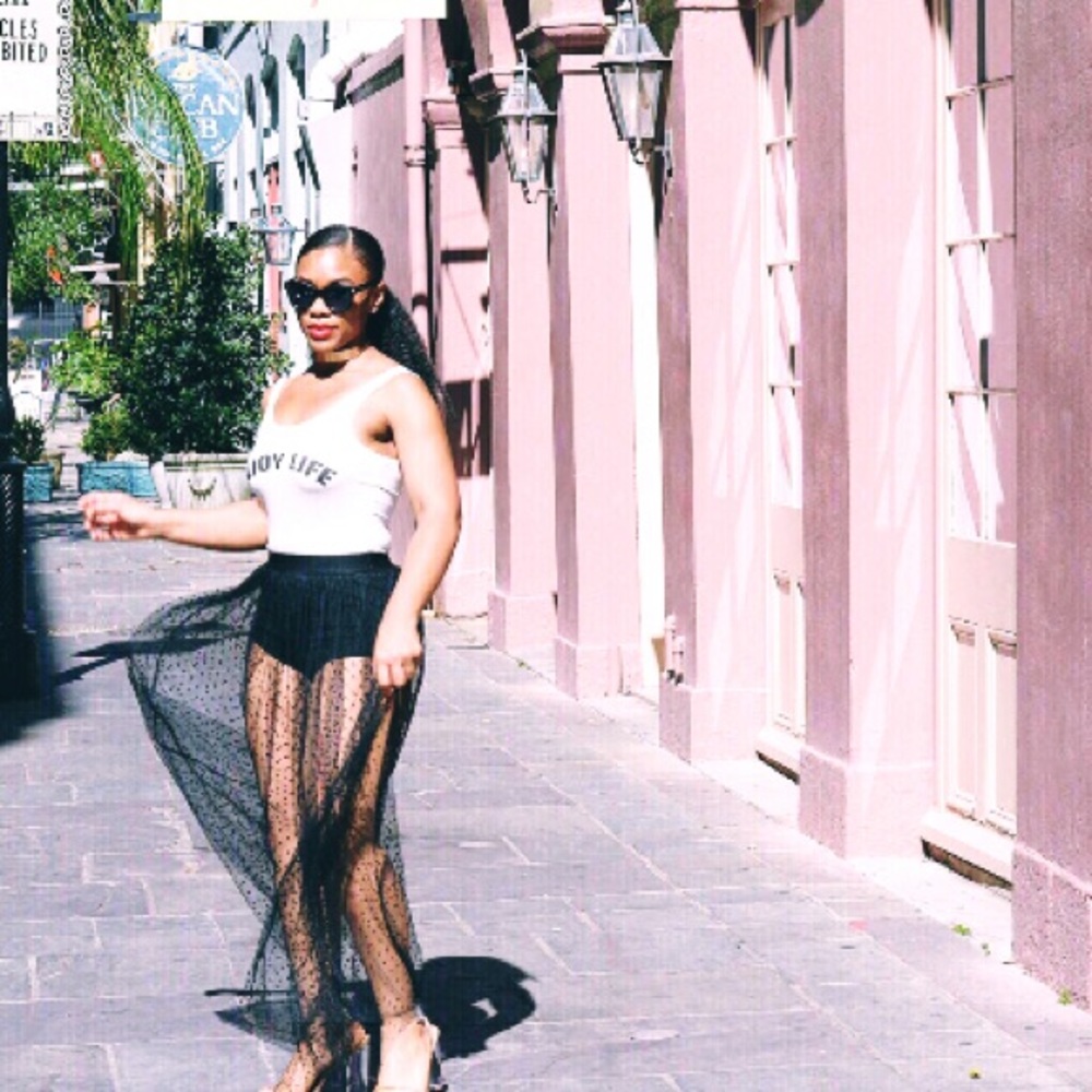 Sheer Polkadot Skirt